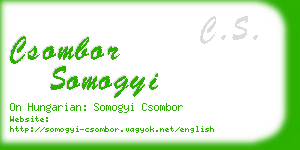 csombor somogyi business card